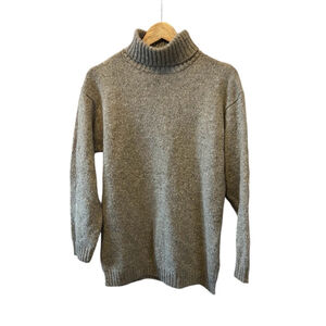 JACOB Wool Angora Blend Tan Turtleneck Oversized Pullover Sweater S